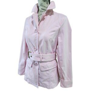 CASUAL CORNER ANNEX Pink Long Sleeve Belted Spring Jacket Size Petite